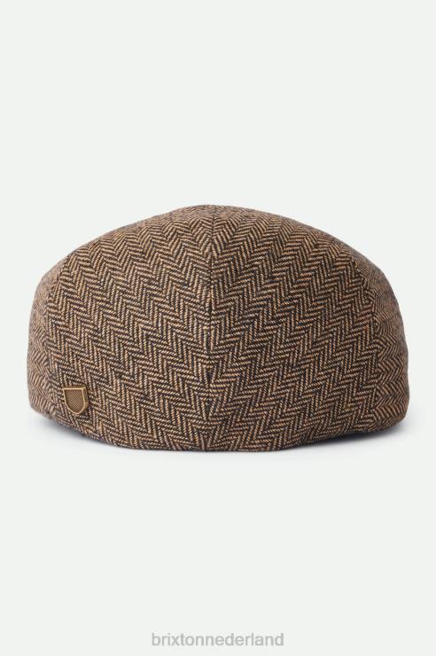 accessoires bruin/kaki Brixton 0ZD0J298 Heren hooligan platte pet