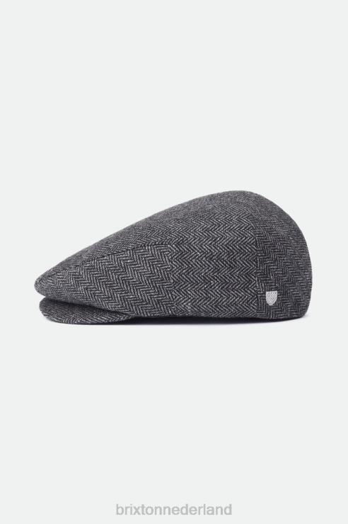 accessoires grijs zwart Brixton 0ZD0J300 Heren hooligan platte pet