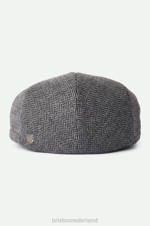 accessoires grijs zwart Brixton 0ZD0J300 Heren hooligan platte pet