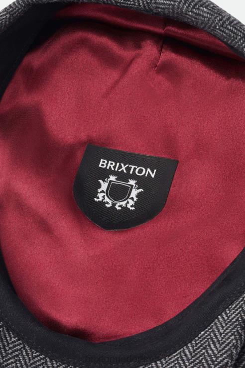 accessoires grijs zwart Brixton 0ZD0J300 Heren hooligan platte pet