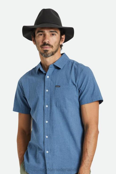 accessoires gewassen zwart Brixton 0ZD0J234 Heren wesley opvouwbare fedora