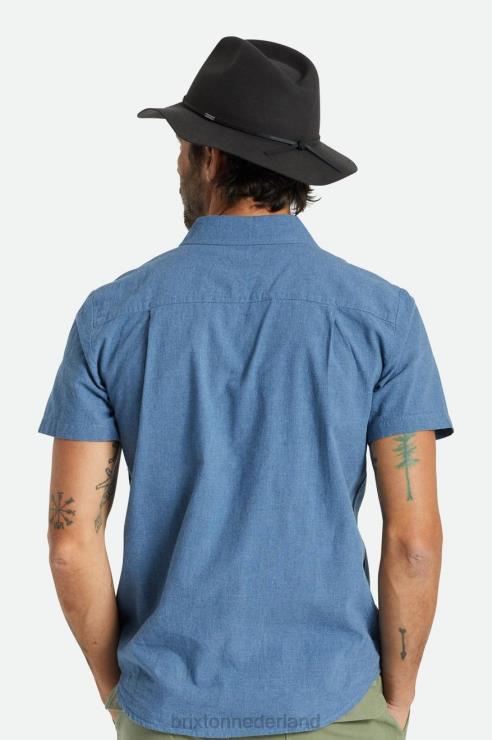 accessoires gewassen zwart Brixton 0ZD0J234 Heren wesley opvouwbare fedora