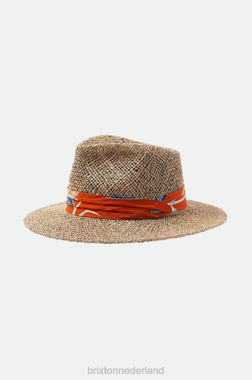 accessoires naturel/verbrand rood Brixton 0ZD0J188 Heren aloha stro gleufhoed
