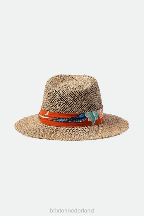 accessoires naturel/verbrand rood Brixton 0ZD0J188 Heren aloha stro gleufhoed