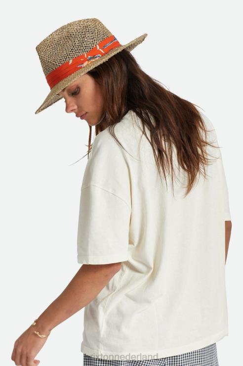 accessoires naturel/verbrand rood Brixton 0ZD0J188 Heren aloha stro gleufhoed