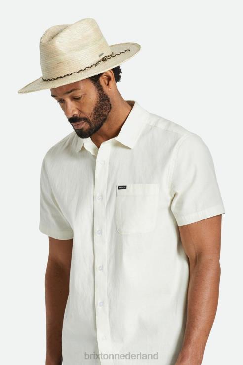 accessoires natuurlijk Brixton 0ZD0J178 Heren messer fedora van western stro