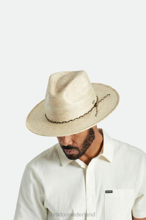 accessoires natuurlijk Brixton 0ZD0J178 Heren messer fedora van western stro