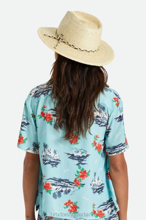 accessoires natuurlijk Brixton 0ZD0J178 Heren messer fedora van western stro