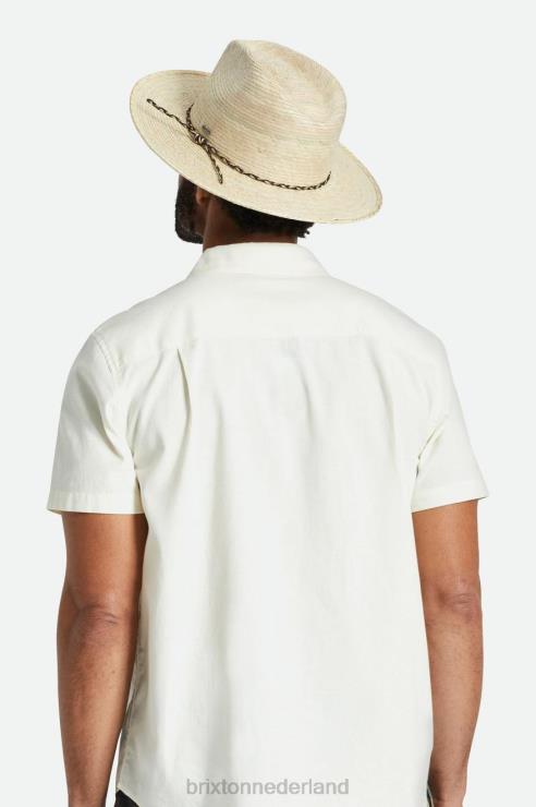 accessoires natuurlijk Brixton 0ZD0J178 Heren messer fedora van western stro