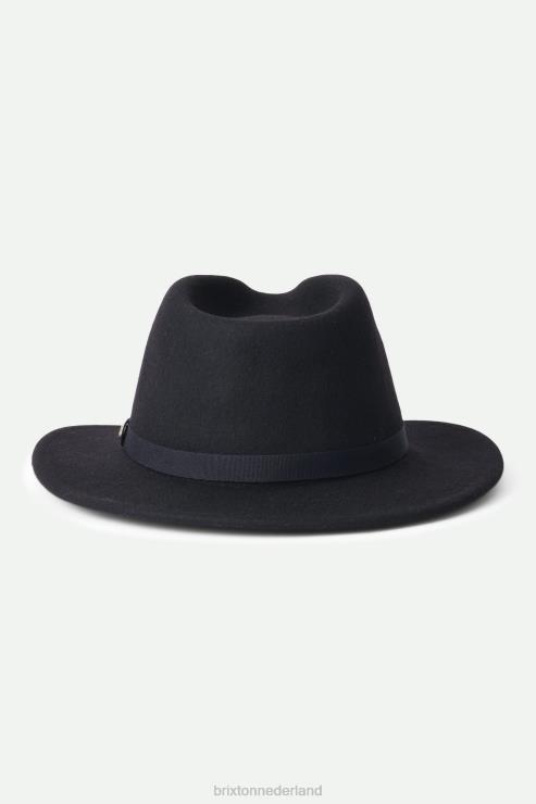 accessoires zwart Brixton 0ZD0J225 Heren messer verpakbare fedora