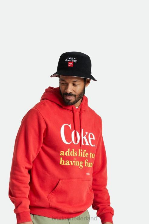 accessoires cola rood/zwart Brixton 0ZD0J314 Heren coca-cola good day omkeerbare vissershoed