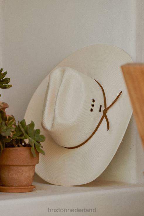 accessoires gebroken wit Brixton 0ZD0J176 Heren El Paso reserve cowboyhoed van stro