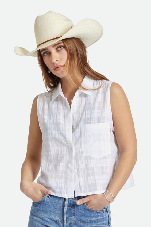 accessoires gebroken wit Brixton 0ZD0J176 Heren El Paso reserve cowboyhoed van stro