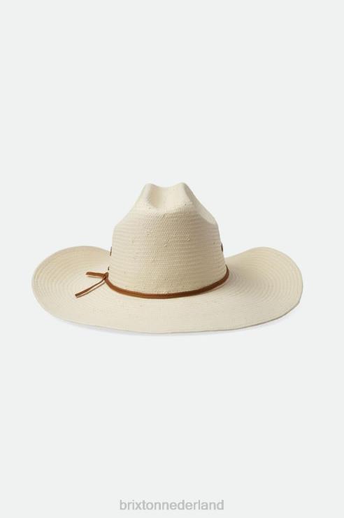accessoires gebroken wit Brixton 0ZD0J176 Heren El Paso reserve cowboyhoed van stro