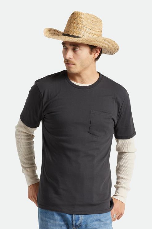 accessoires natuurlijk Brixton 0ZD0J195 Heren cowboyhoed van houston stro