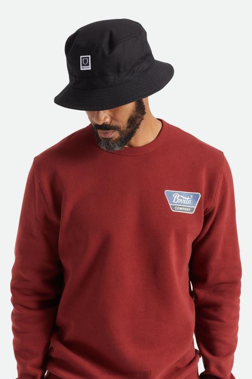 accessoires zwart Brixton 0ZD0J312 Heren beta verpakbare vissershoed