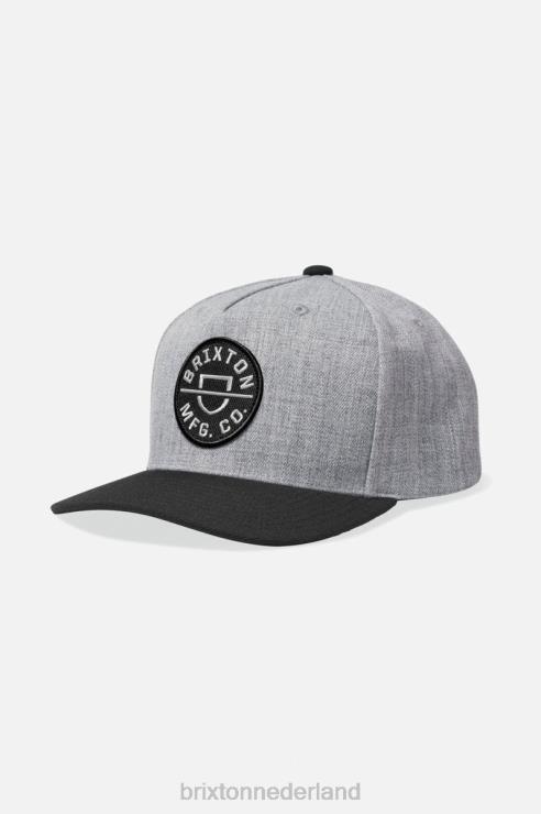 accessoires heidegrijs/zwart Brixton 0ZD0J260 Heren crest c netplus mp snapback