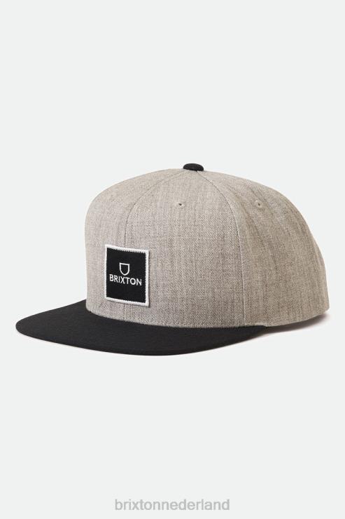 accessoires heidegrijs/zwart Brixton 0ZD0J287 Heren alpha square netlpus mp snapback