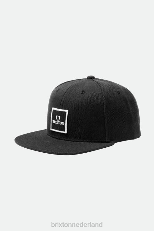 accessoires zwart Brixton 0ZD0J286 Heren alpha square netlpus mp snapback