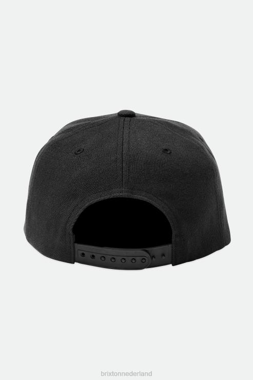 accessoires zwart Brixton 0ZD0J286 Heren alpha square netlpus mp snapback