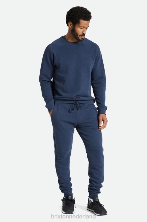 kleding gewassen marine Brixton 0ZD0J137 Heren slub french terry joggingbroek