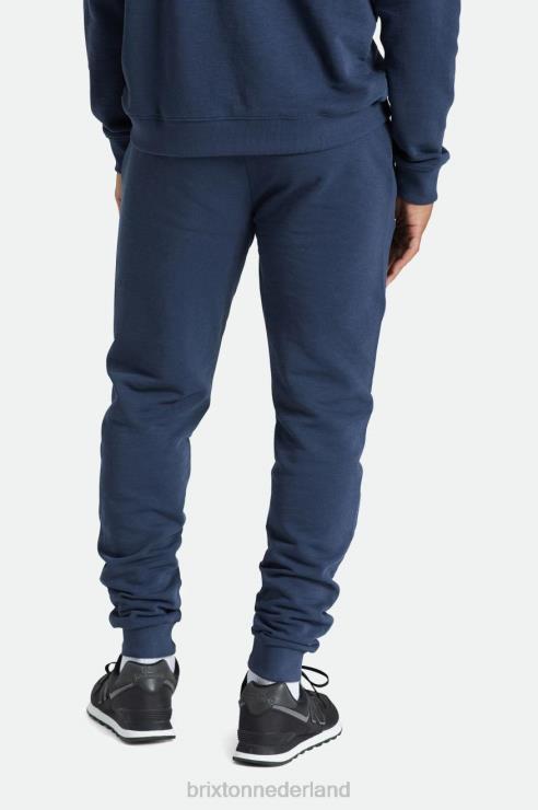 kleding gewassen marine Brixton 0ZD0J137 Heren slub french terry joggingbroek