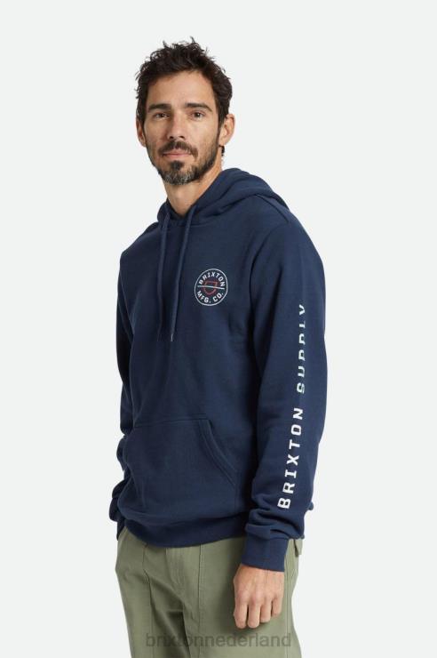 kleding gewassen marineblauw/wit/mineraalgrijs Brixton 0ZD0J131 Heren kuif kap