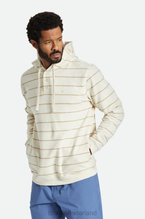 kleding witkop/zand Brixton 0ZD0J135 Heren slub french terry henley capuchon