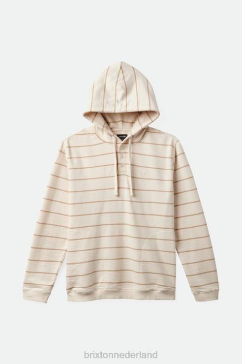 kleding witkop/zand Brixton 0ZD0J135 Heren slub french terry henley capuchon