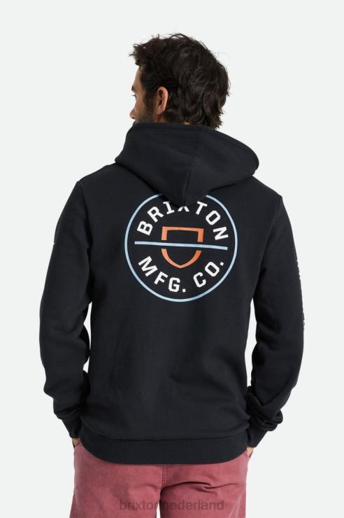 kleding zwart/stoffig blauw/verbrand rood Brixton 0ZD0J130 Heren kuif kap