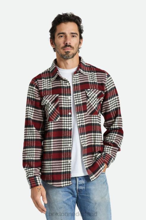kleding eilandbes/witkop/zwart Brixton 0ZD0J16 Heren bowery l/s flanel
