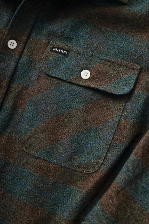 kleding oceaan Brixton 0ZD0J18 Heren bowery l/s flanel