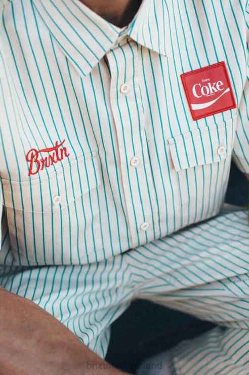 kleding bruinen Brixton 0ZD0J26 Heren coca-cola levering olson s/s geweven