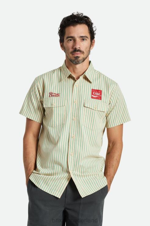 kleding bruinen Brixton 0ZD0J26 Heren coca-cola levering olson s/s geweven