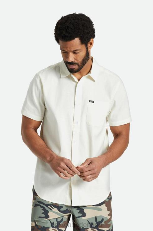 kleding gebroken wit Brixton 0ZD0J12 Heren charter oxford RVS geweven