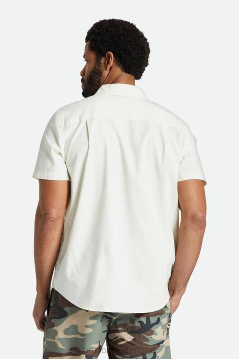 kleding gebroken wit Brixton 0ZD0J12 Heren charter oxford RVS geweven