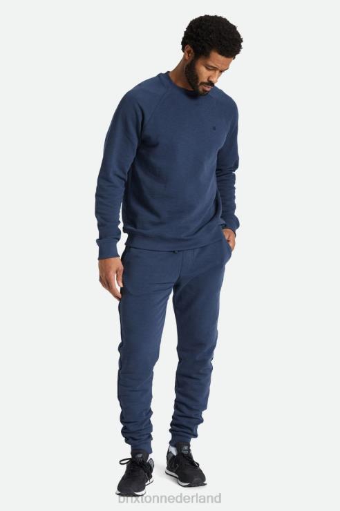 kleding gewassen marine Brixton 0ZD0J136 Heren slub french terry crew