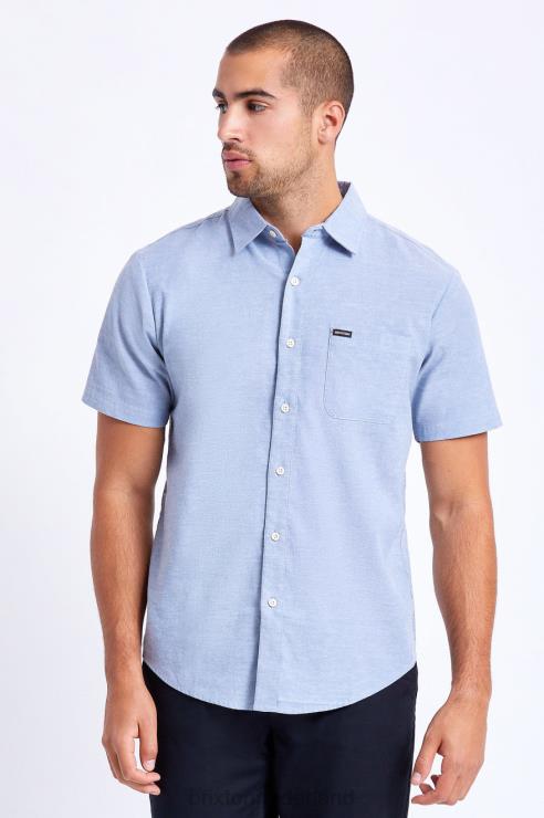 kleding lichtblauwe chambray Brixton 0ZD0J14 Heren charter oxford RVS geweven