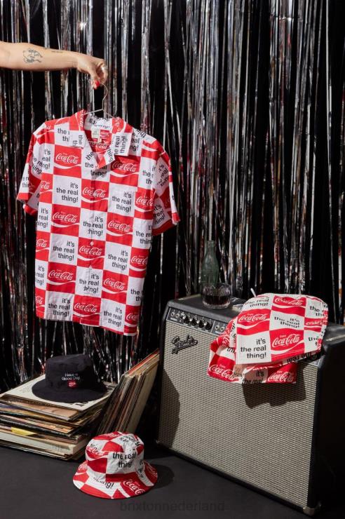 kleding wit Brixton 0ZD0J25 Heren coca-cola bunker RVS geweven