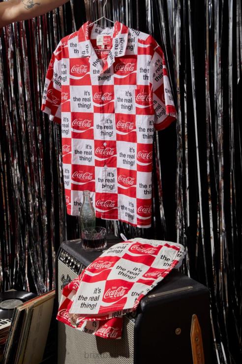 kleding wit Brixton 0ZD0J25 Heren coca-cola bunker RVS geweven