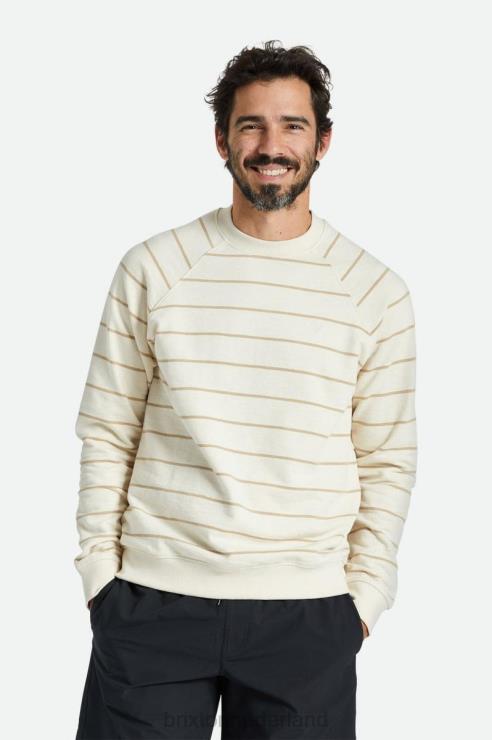 kleding witkop/zand Brixton 0ZD0J134 Heren slub french terry crew