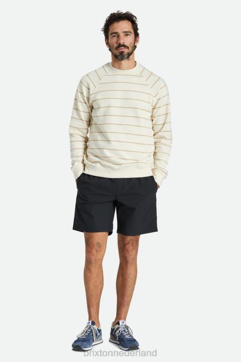 kleding witkop/zand Brixton 0ZD0J134 Heren slub french terry crew