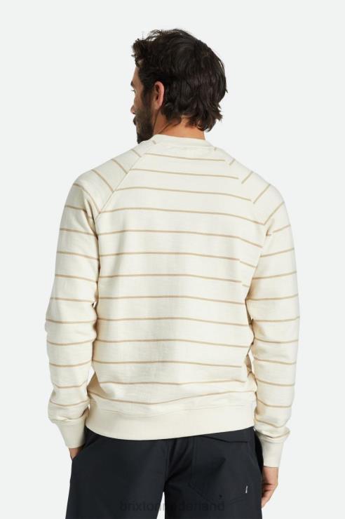 kleding witkop/zand Brixton 0ZD0J134 Heren slub french terry crew