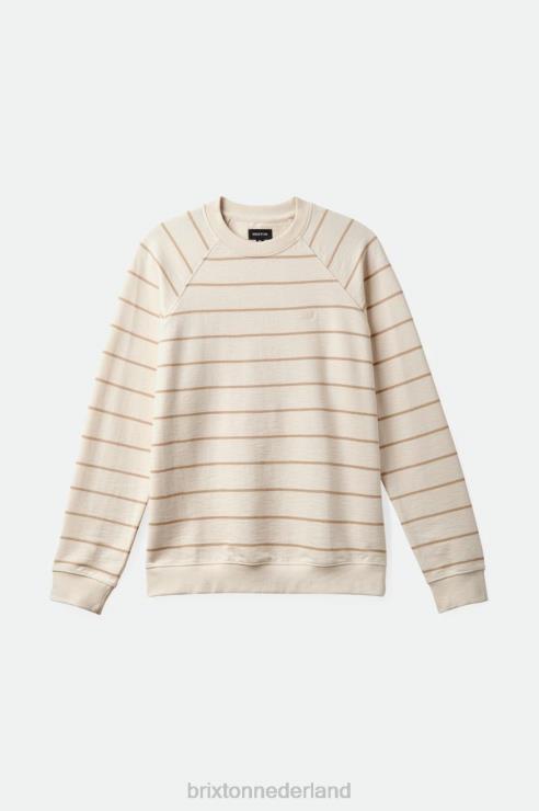 kleding witkop/zand Brixton 0ZD0J134 Heren slub french terry crew