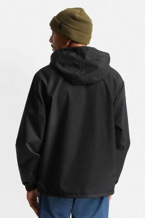 kleding zwart Brixton 0ZD0J142 Heren Claxton Beta jack met capuchon en rits