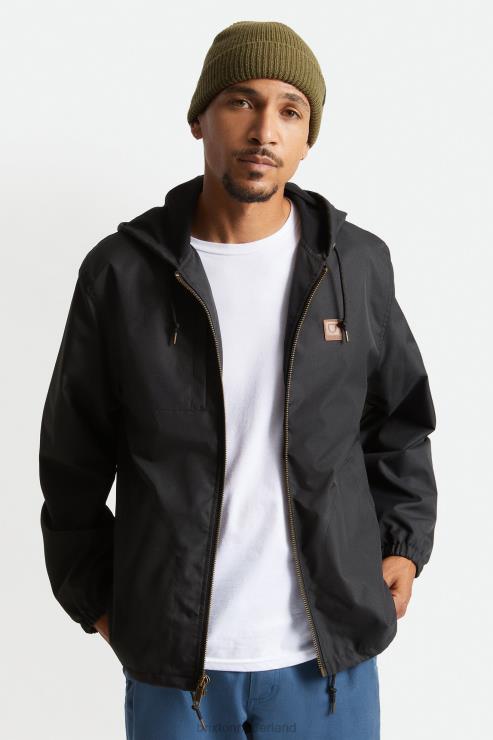 kleding zwart Brixton 0ZD0J142 Heren Claxton Beta jack met capuchon en rits