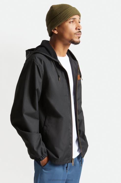 kleding zwart Brixton 0ZD0J142 Heren Claxton Beta jack met capuchon en rits
