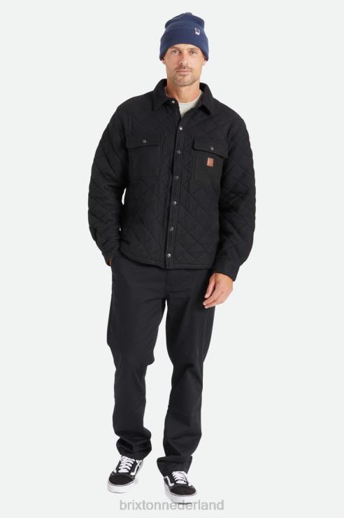 kleding zwart Brixton 0ZD0J145 Heren cass gewatteerd fleecejack