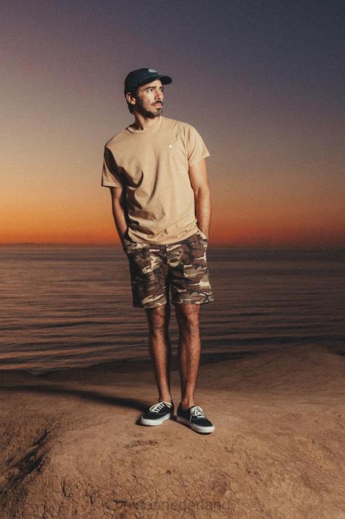 kleding camouflage overschot Brixton 0ZD0J162 Heren overschot kort