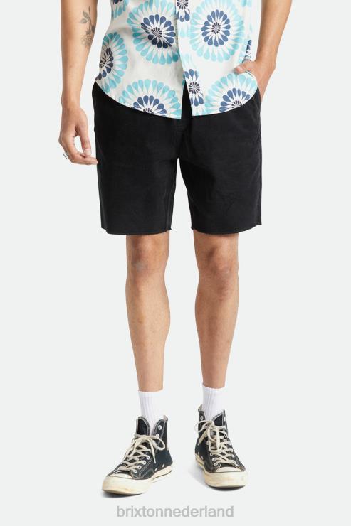 kleding zwart koord Brixton 0ZD0J167 Heren madrid ii corduroy short 8''